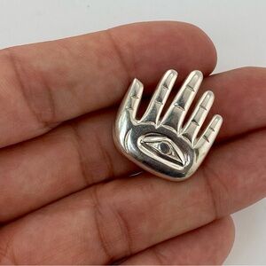 VTG DAVID NEEL First Nation 925 Sterling Pendant Artist Signed